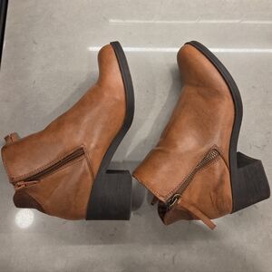 Tan Leather Ankle Boots